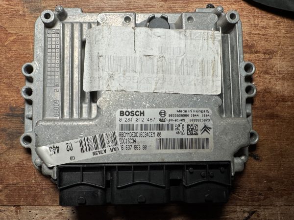 Calculateur Moteur BOSCH EDC16C34 IMMO OFF PRET A MONTER 0281012467 PSA : 9661766880 / 9656161680 / 1940.C6